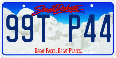 SD license plate 99TP44