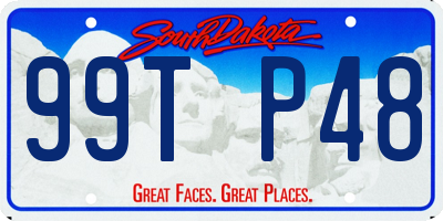SD license plate 99TP48