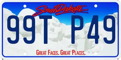 SD license plate 99TP49