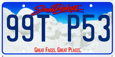 SD license plate 99TP53