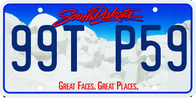 SD license plate 99TP59