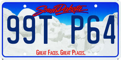 SD license plate 99TP64