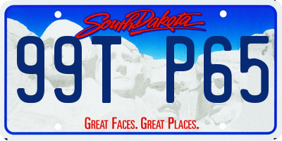 SD license plate 99TP65