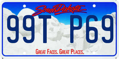 SD license plate 99TP69