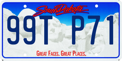 SD license plate 99TP71
