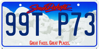 SD license plate 99TP73