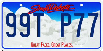 SD license plate 99TP77