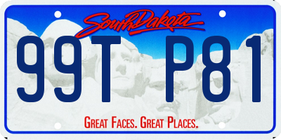 SD license plate 99TP81