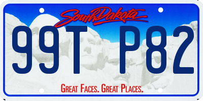 SD license plate 99TP82