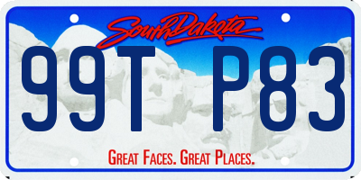 SD license plate 99TP83