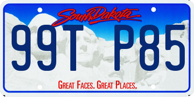 SD license plate 99TP85