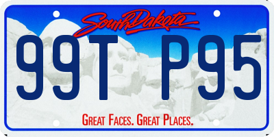 SD license plate 99TP95