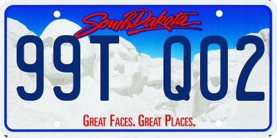 SD license plate 99TQ02