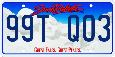 SD license plate 99TQ03