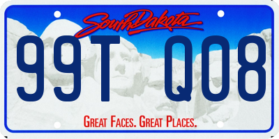 SD license plate 99TQ08