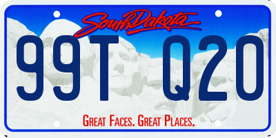 SD license plate 99TQ20