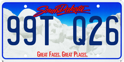 SD license plate 99TQ26