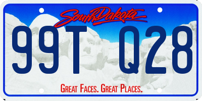 SD license plate 99TQ28