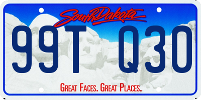 SD license plate 99TQ30