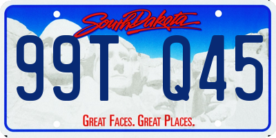 SD license plate 99TQ45