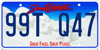 SD license plate 99TQ47