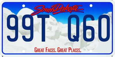 SD license plate 99TQ60