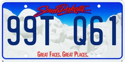 SD license plate 99TQ61