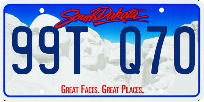 SD license plate 99TQ70