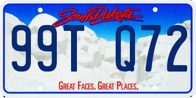 SD license plate 99TQ72