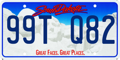 SD license plate 99TQ82