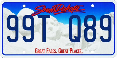 SD license plate 99TQ89