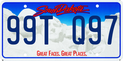 SD license plate 99TQ97
