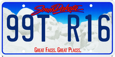 SD license plate 99TR16