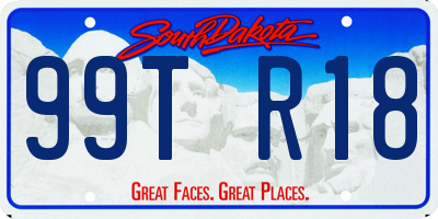 SD license plate 99TR18