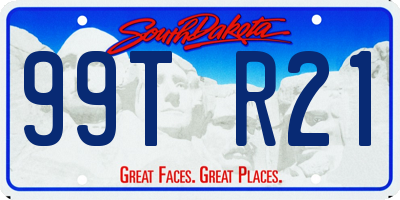 SD license plate 99TR21