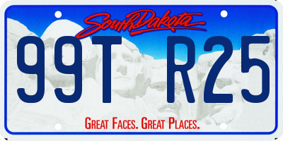 SD license plate 99TR25