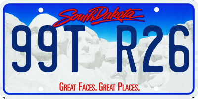 SD license plate 99TR26