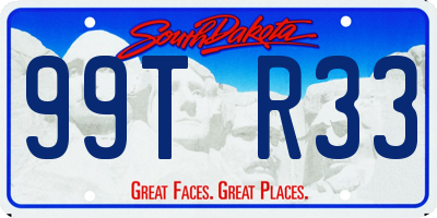 SD license plate 99TR33