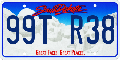 SD license plate 99TR38