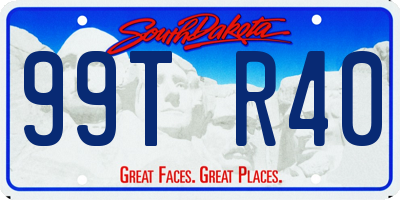 SD license plate 99TR40