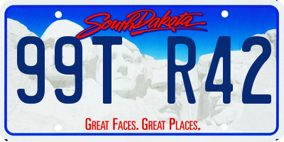 SD license plate 99TR42