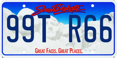 SD license plate 99TR66