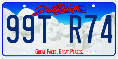 SD license plate 99TR74
