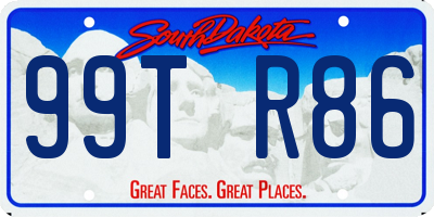 SD license plate 99TR86