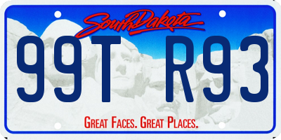 SD license plate 99TR93