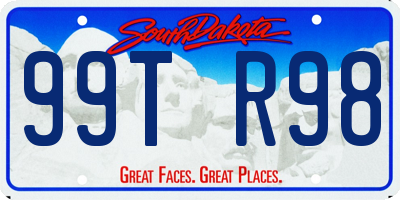 SD license plate 99TR98