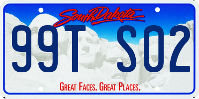 SD license plate 99TS02