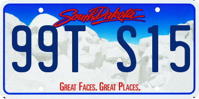 SD license plate 99TS15