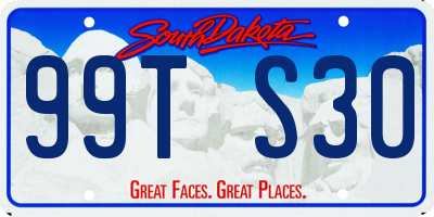 SD license plate 99TS30