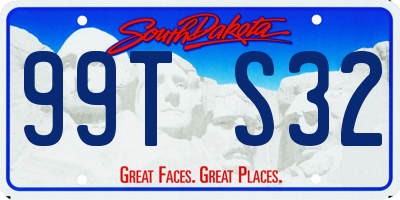 SD license plate 99TS32